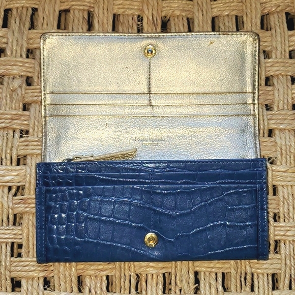 Kate Spade Navy Embossed Wallet Vintage Guc - Picture 6 of 16